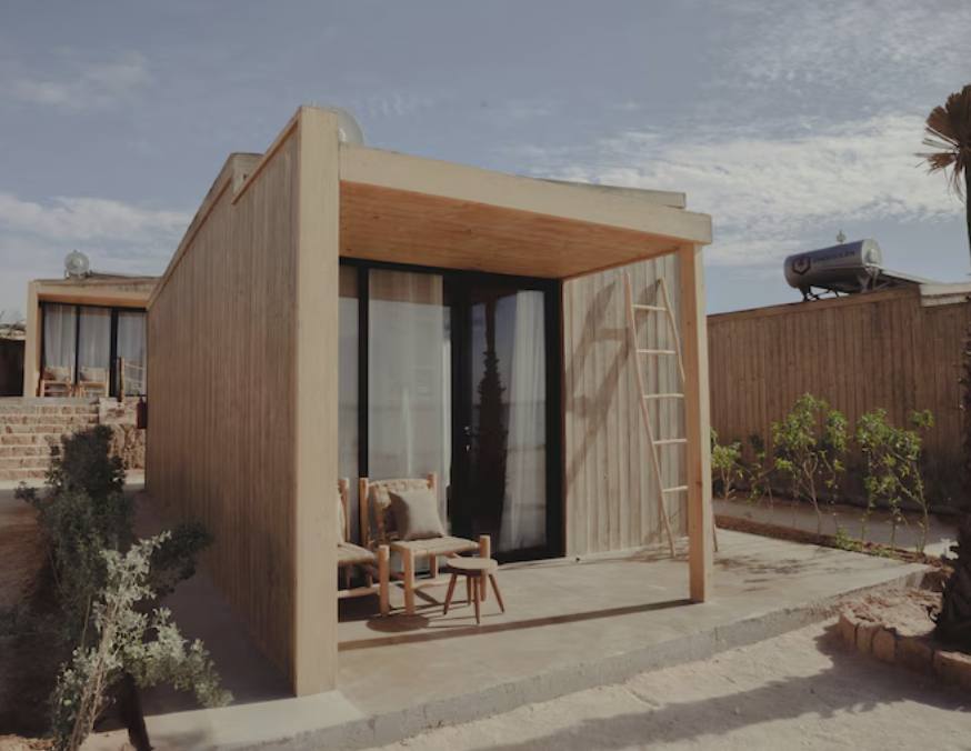 Terrasse privée d'un bungalow